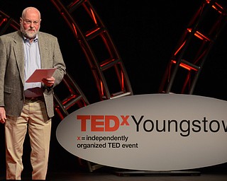 Katie Rickman | The Vindicator.Ron Domen speaks about how bio ethics relate to the practice of medicine during the second session of TEDx at the Ford Theatre in Bliss Hall at Youngstown State University on Friday, January 23, 2015.