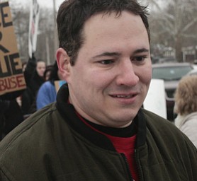        ROBERT K. YOSAY  | THE VINDICATOR.. Jason Cooke organized a rally for the dog who was left to starve to death in Campbell, to take place at the Campbell Municipal Courthouse. Cooke did not know the dogs name or if it was a boy or girl, so he called it Charlie. The rally is called ÒJustice For CharlieÓ and it is meant to bring attention not only to this case, but to all cases of animal abuse and neglect. .-30-