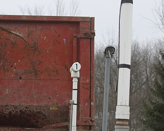        ROBERT K. YOSAY  | THE VINDICATOR..Radiation Sensors.. detect any Carbon Limestone Landfill as trucks wait to be weighed and to check for radiation with in a waste truck ..-30-