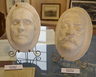 Katie Rickman | The Vindicator.The death masks of Julia F. Buhl and Frank H. Buhl taken at the Buhl Farm  Park Casino on Friday, Jan. 30, 2015.