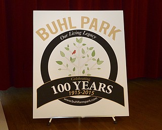 Katie Rickman | The Vindicator.Buhl Farm Park is celebrating its 100th year, this is a photo of one of their signs on display.