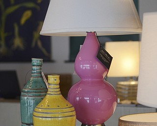 Katie Rickman | The Vindicator.Vases and a lamp on display at Burke Decor in Boardman on Friday, Jan. 30, 2015. The store offered various styles of signature home furnishing pieces on Friday, Jan. 30, 2015.