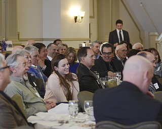 Katie Rickman | The Vindicator.Attendees listen special speaker Ed Futa speak during the luncheon kicking off the celebration of 100-years of service for The Rotary Club of Youngstown on Jan. 30, 2015.