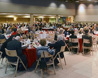 Katie Rickman | The Vindicator.Attendees listen to Ron Jaworski speak during Bitonte College of Health and Human Services sixth Annual Alumni Recognition Dinner on Friday, Feb. 6, 2015.