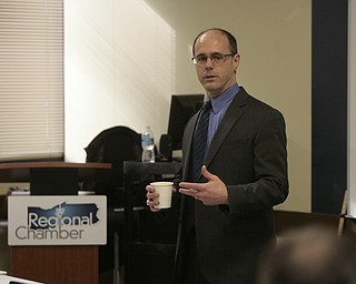        ROBERT K. YOSAY  | THE VINDICATOR..Guy Coviello - The Regional Chamber hosted a presentation about the site selection process of companies in the valley at ITT on Meridian Rd.. .-30-