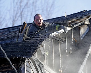        ROBERT K. YOSAY  | THE VINDICATOR..YFD  responded to a late afternoon fire... for a second floor fire that sent one person to the hospital ..-30-