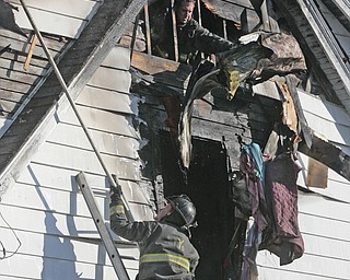        ROBERT K. YOSAY  | THE VINDICATOR..YFD  responded to a late afternoon fire... for a second floor fire that sent one person to the hospital ..-30-