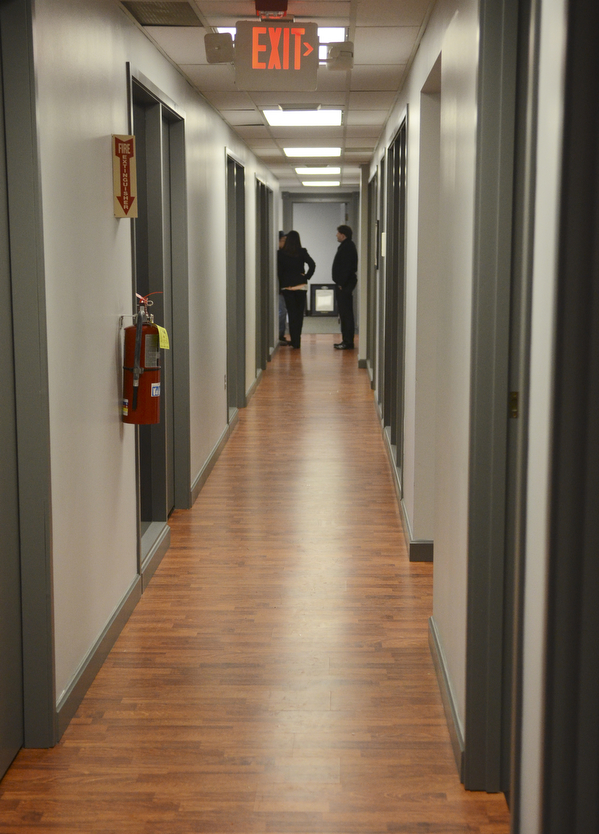 Katie Rickman | The Vindicator.The hallway leading to dozens of businesses at the NYO Property Group on February 12, 2015.