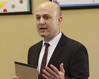        ROBERT K. YOSAY  | THE VINDICATOR..Anthony  D'Apolito magistrate at jjc..NO ONE EATS ALONE - as Mark Barden SHP(Sandy Hook Promise)  Advocacy Director and Father of Daniel - killed at Sandy Hook- and Paula Fynboh SHP Field director were at Mahoning County High School with  Judge Theresa Dellick