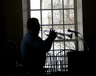        ROBERT K. YOSAY  | THE VINDICATOR..Rich Kois on the trumpet as  The Paczki Polka All-Stars band performed at Kravitz Deli in Poland