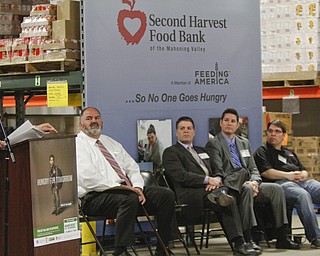        ROBERT K. YOSAY  | THE VINDICATOR..Mike Iberis .Jeff Mitchell , Giant Eagle, Mike Case, WFMJ,  Derek Steyer...WFMJ Matt Spatz Y-103.Nena Perkins - VINDI- .. Harvest for Hunger is a food and funds drive that takes place in March and April to help stock the Food Bank shelves for the spring and summer months when donations taper off. .