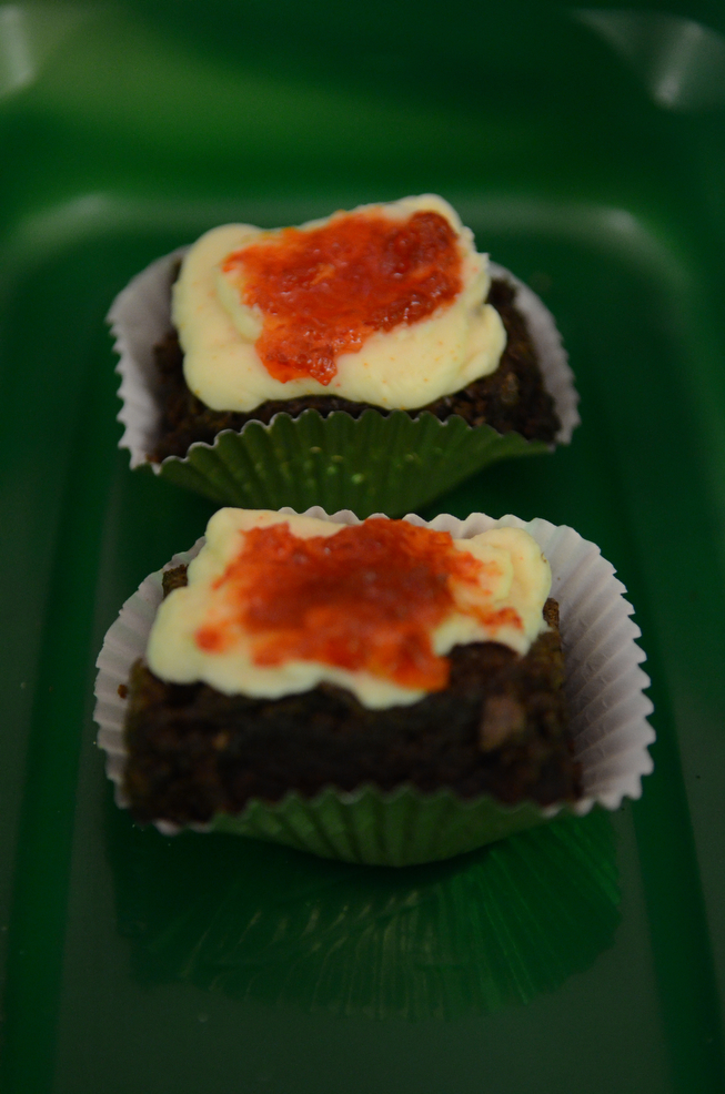 Katie Rickman | The Vindicator.The new Youngstown ÒRecipes of YoungstownÓ cook book is coming out later this year and will feature many family recipes for local dishes. Featured here are award winning brownies featuring cream cheese and hot pepper jelly.
