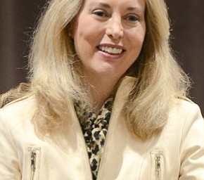 Valerie Plame, a former CIA operative who was outed in 2003 by Washington Post columnist Robert Novak, spoke Wednesday evening at Stambaugh Auditorium. Novak outed Plame after he was given her name by a State Department official. The leak ended her CIA career.