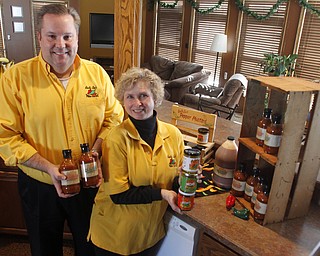        ROBERT K. YOSAY  | THE VINDICATOR..Uncle JimÕs Foods celebrated its fifth year in business by announcing new products, new locations and a new distributor relationship..The signature product, Uncle JimÕs Pepper Mustards, Jim and Karen Scher