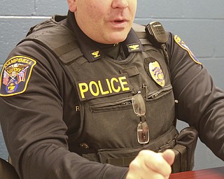 William D. Lewis The Vindicator  Campbell PD Chief Andrew Rauzan talks about the department's policy for handling animal emergecies.