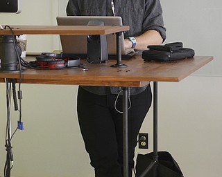 Katie Rickmn | The Vindicator.Sam Malaska a QA Engineer for Drund works at his desk at the Drund office on March 5, 2015.  Drund will be expanding their service with a new "safer than facebook and twitter" program.