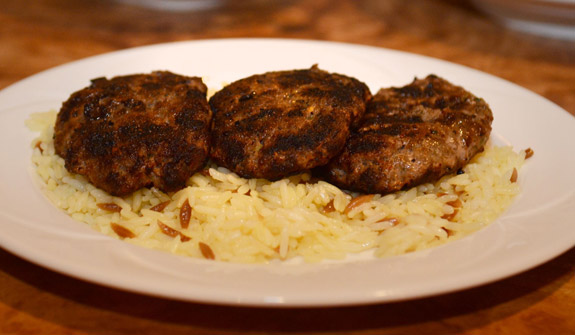 Kufta, which features a lamb and beef mix served over rice at Elham’s in New Castle.