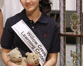       .         ROBERT  K. YOSAY | THE VINDICATOR..REPEAT BEE WINNER is  Annabelle Day of Willow Creek Learning Center  she is holding her lucky bears !!...The 82nd Regional Spelling Bee at Kilcawley Room at YSU .saw a repeat from last year as Annabelle Day bested over 50 other spellers Saturday Morning....-30-