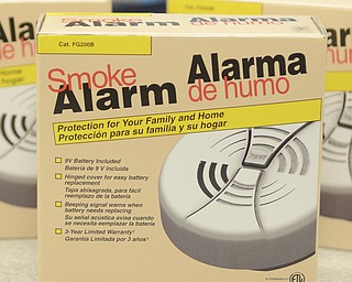 Katie Rickman | The Vindicator.Smoke alarms are one of the many items donated for the Struthers Safety Fair.