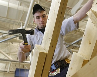        ROBERT K. YOSAY  | THE VINDICATOR.. Robert Carroll  MCCTC who is going to the state for his carpentry skills in mid  April. .
