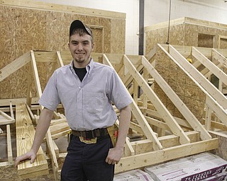        ROBERT K. YOSAY  | THE VINDICATOR.. Robert Carroll  MCCTC who is going to the state for his carpentry skills in mid  April. .
