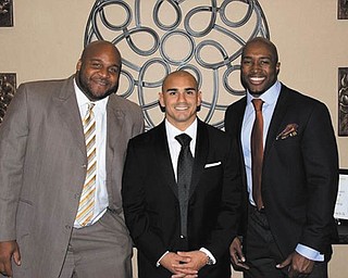 Leaders of Inspiring Minds Youngstown are, front left, Tim Frost, who will be the executive director; Simon Arias, the chairman of the board; and Deryck Toles, founder. Organizers are planning a fundraising gala for May 9 at Stambaugh Auditorium. Inspiring Minds institutes programs to help young people reach their full potential in life through education, health and wellness and personal development, among other opportunities. 