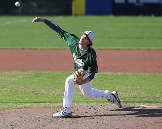 Ursuline vs Girard at Cene Park in Struthers, Friday, April 10, 2015. Irish 4, Indians 1..Michael Taylor | The Vindicator