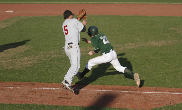 Ursuline vs Girard at Cene Park in Struthers, Friday, April 10, 2015. Irish 4, Indians 1..Robert K. Yosay | The Vindicator