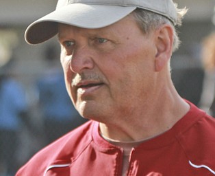 William d Lewis The Vindicator Mooney softball coach Mark Rinehart.