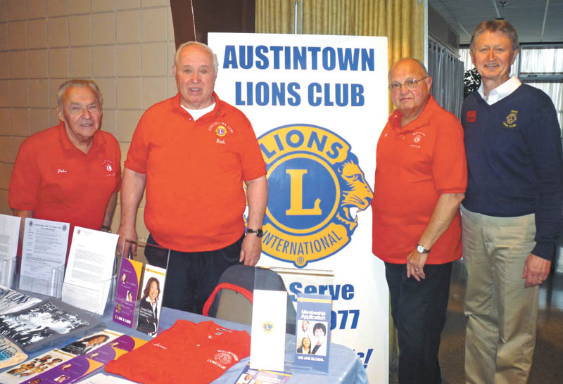 SPECIAL TO THE VINDICATOR
At a recent meeting at the Saxon Club Ballroom, Austintown service clubs and organizations united in their efforts to inform the community about the many services they provide. Groups discussed the comprehensive impact of their service for the community. Representatives of all organizations spoke about their history and projects and about attracting members. The goal is that they work together and initiate larger projects to benefit Austintown. From left are Austintown Lions President John Susany and Lions Bob Whited, Bill Sywy and Larry Jensen.