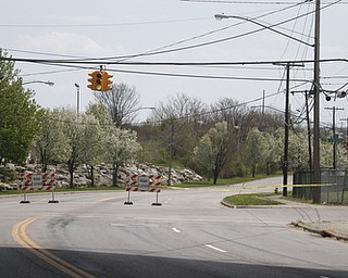        ROBERT K. YOSAY  | THE VINDICATOR..The Youngstown Sewage Treatment plant had 400 gallons of Chlorine leak early Monday Morning closing some roads -..Poland Ave in front of the plant is closed until Tuesday  sometime
