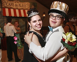 William D. Lewis The Vindicator  special needs prom King Jeffery Logan of Struthers and Queen Casey Bolton of TCTC. Prom was held at St. Mary's in Youngstown.