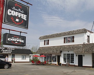        ROBERT K. YOSAY  | THE VINDICATOR..StoneFruit - Canfield coffee shop t Joshua and Jennifer,(Jennifer Rodway, 25, of Liberty, co-owns the business with her husband, Josh Langenheim, 30, also of Liberty.) married couple, who have imported Roasting machines from heavy coffee countries Morrocco and Turkey. They will also have a coffee shop within the Canfield Public Library once it is open..
