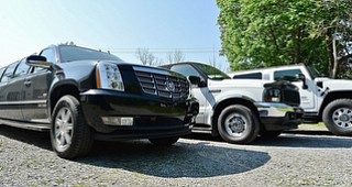 Jeff Lange | The Vindicator  MAY 7, 2015 - Jermaine Roller's fleet of limousines used regularly by his company New Wave Limousine Services.