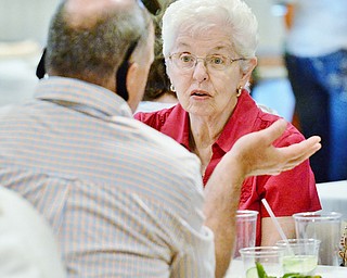 Jeff Lange | The Vindicator  MAY 10, 2015 - Cecelia Lewis of Boardman enjoys the food and fellowship with her family during Sunday's Mothers Day brunch at Fellows Riverside Gardens in Youngstown.