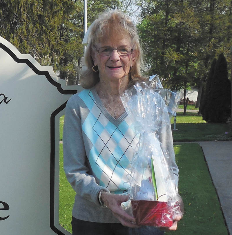 SPECIAL TO THE VINDICATOR
The Columbiana Chamber of Commerce selected the winner of the First Friday Basket, which held $100 worth of gift certificates from local restaurants. The winner was Columbiana resident Joanie Ready. The next First Friday event will take place from 5 to 8 p.m. June 5, and the theme will be "Chocolate Walk."
