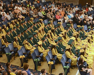 Katie Rickman | The Vindicator.Students, family and friends attend the one-hundred-seventh Ursuline High School commencement at Stambaugh Auditorium on May 30, 2015.