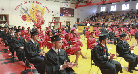 William D. Lewis The Vindicator  Campbell Memorial graduating class of 2015during commencement ceremony 6-4-15 at Campbell HS.