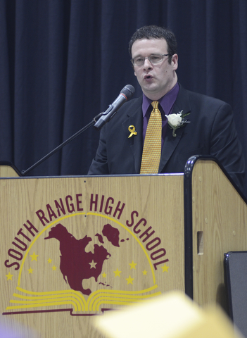 Katie Rickman | The Vindicator.Rev. Jesse Johnson delivers the Baccalaureate Address during the ceremony at South Range High School on June 6, 2015.