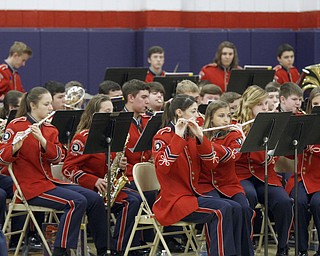       .         ROBERT  K. YOSAY | THE VINDICATOR..The Austintown Fitch High School Band opens commencement  playing Pomp and Circumstance.. Over 300 Austintown Fitch graduates received their diplomas at Saturday Morning commencement in the High School Gym..-30-