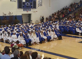 Katie Rickman | The Vindicator.Students attend commencement held in the field house at Poland High School on Sunday June 7, 2015.
