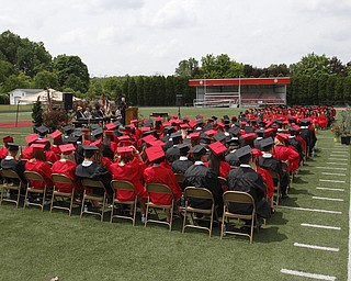       .         ROBERT  K. YOSAY | THE VINDICATOR..Canfield High School Graduation on the football field in Canfield..-30-