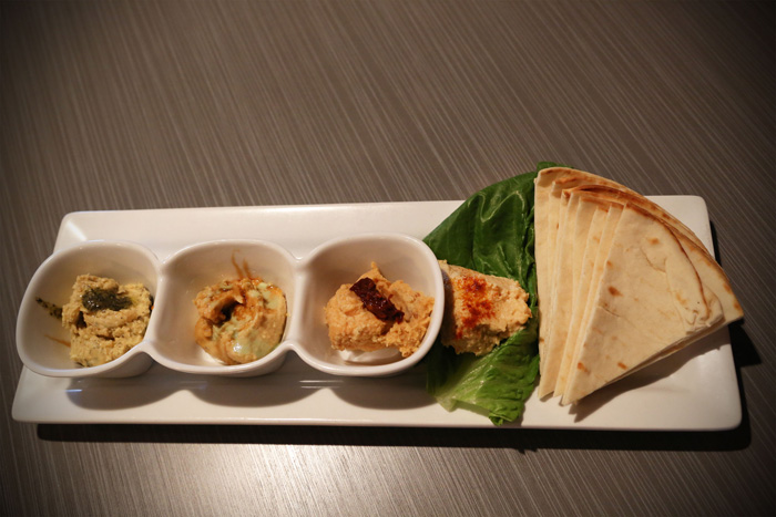 Hummus Sampler appetizer served at YOLO Grille and Taproom in Austintown. 