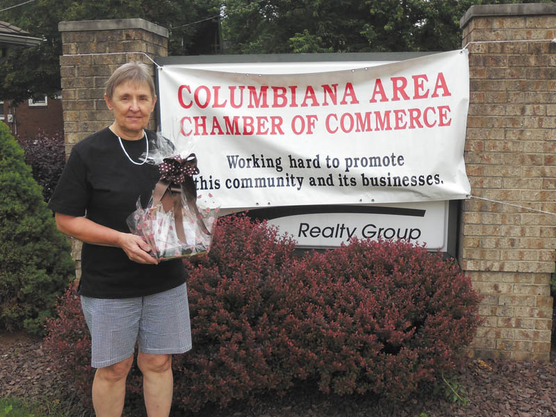 SPECIAL TO THE VINDICATOR
The Columbiana Area Chamber of Commerce has announced the winner of the June 5 First Friday Basket. Marilyn Ramskugler from Columbiana won the basket, containing a box of Gorant’s Chocolates from Wellman’s Florist and Gift Shop, a box of Philadelphia Chocolates from Willows by Wehr, a $10 gift certificate from the Dutch Cupboard, a $10 gift certificate to Handel’s and a $10 gift certificate to Queen B’s Chocolates. The next First Friday event will take place from 5 to 8 p.m. July 3.
