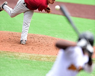 MORGANTOWN, WEST VIRGINIA - JUNE 21, 2015: Pitcher Leandro Linares #35 of the Scrappers throws a pitch during the bottom of the 3rd inning during game one of Sunday afternoons double header at game at Monongalia County Ballpark. DAVID DERMER | THE VINDICATOR