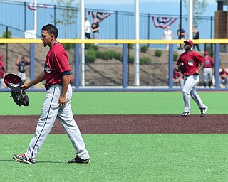 MORGANTOWN, WEST VIRGINIA - JUNE 21, 2015: Pitcher Johan Puello #43 of the Scrappers walks to the dugout after allowing the game winning run in the bottom of the 7th inning during game one of Sunday afternoons double header at game at Monongalia County Ballpark. DAVID DERMER | THE VINDICATOR