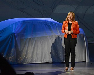 Katie Rickman | The VindicatorMary Barra Chief Executive Officer GM discusses the 2016 Cruze prior to its unveiling in Detroit Michigan June 24, 2015.