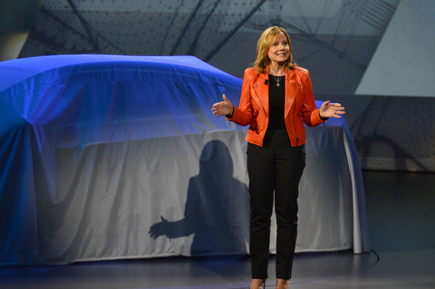 Katie Rickman | The VindicatorMary Barra Chief Executive Officer GM discusses the 2016 Cruze prior to its unveiling in Detroit Michigan June 24, 2015.