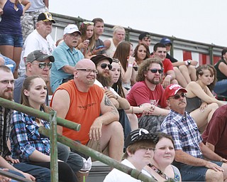 William D Lewis The Vindicator Fans watch drag racing at Super Nats in Salem Friday 6-26.