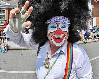 Jeff Lange | The Vindicator  JULY 4, 2015 - Member of Aut Morri Grotto, Sean Craig of Boardman also known as Nutz, plays up to the crowd during Saturday morning's 4th of July parade in Canfield.